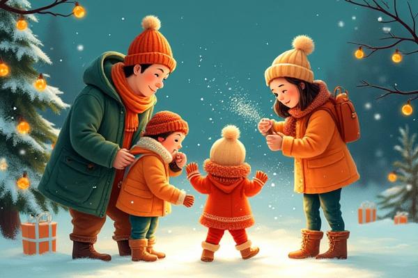 Festive family portrait with holiday theme